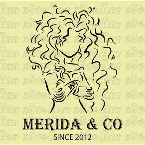 Meride Svg, Princess Merida Svg, Tshirt Design, Chemise Digital Iron On Silhouette Cricut, Téléchargement numérique, Vinyle Cut, Fichiers Svg pour Cricut