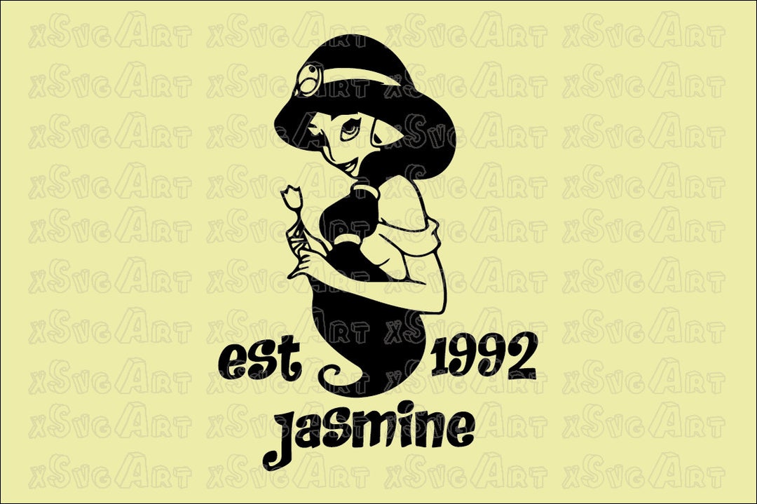 Princess Jasmine Svg, Jasmine Silhouette, Princess Cartoon Svg