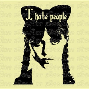 Wednesday Addams Svg, Wednesday Costume Svg, Wednesday Addams I hate People Svg, Wednesday Tv Series Svg, Addams Family Jpg, Png, Svg, Ai
