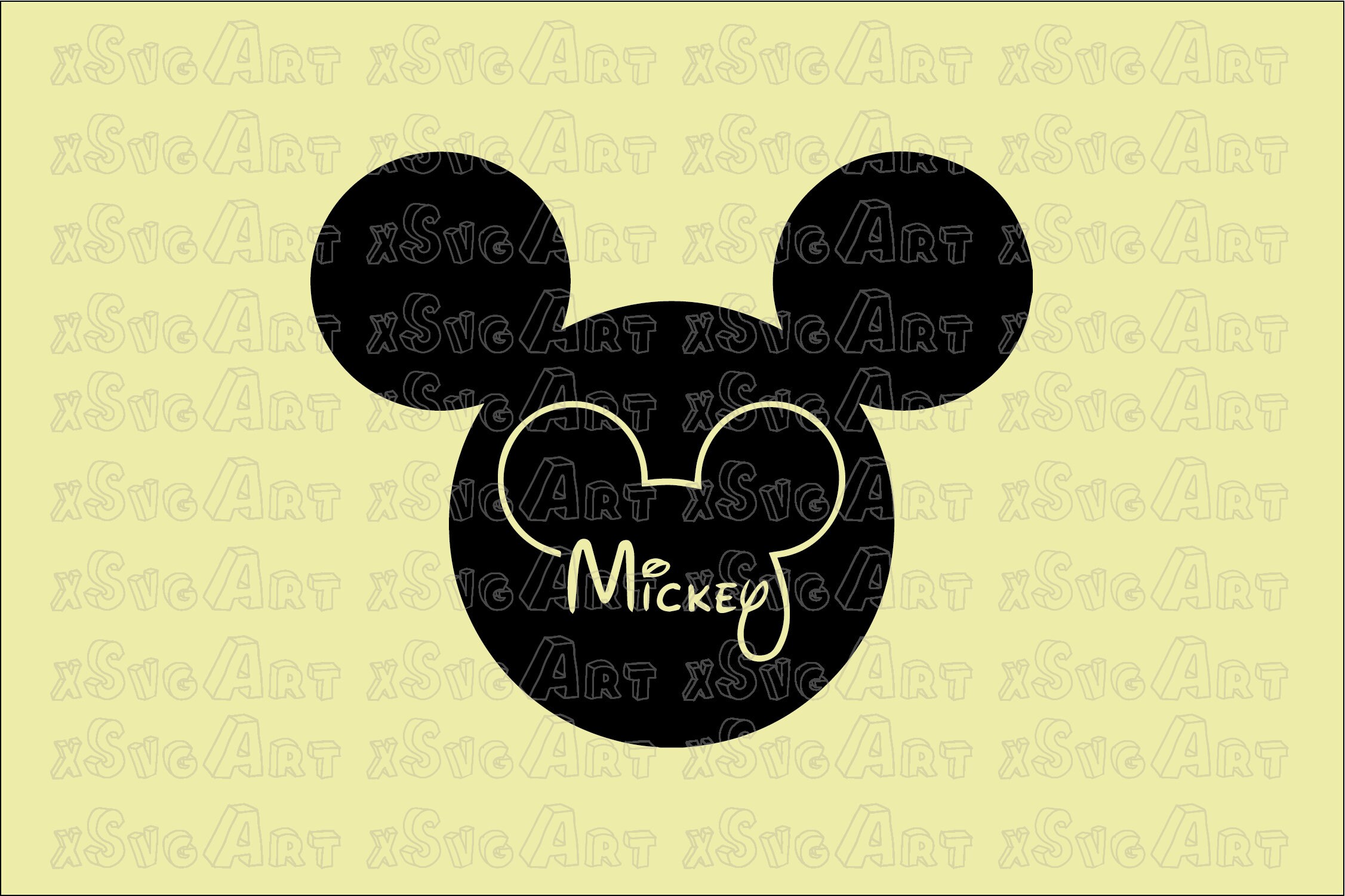 Mickey Writing Inside Mickey's Head Svg File, Mickey Mouse Head Svg ...