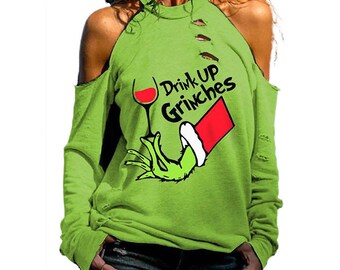 Drink up Grinches Sweater - Etsy UK