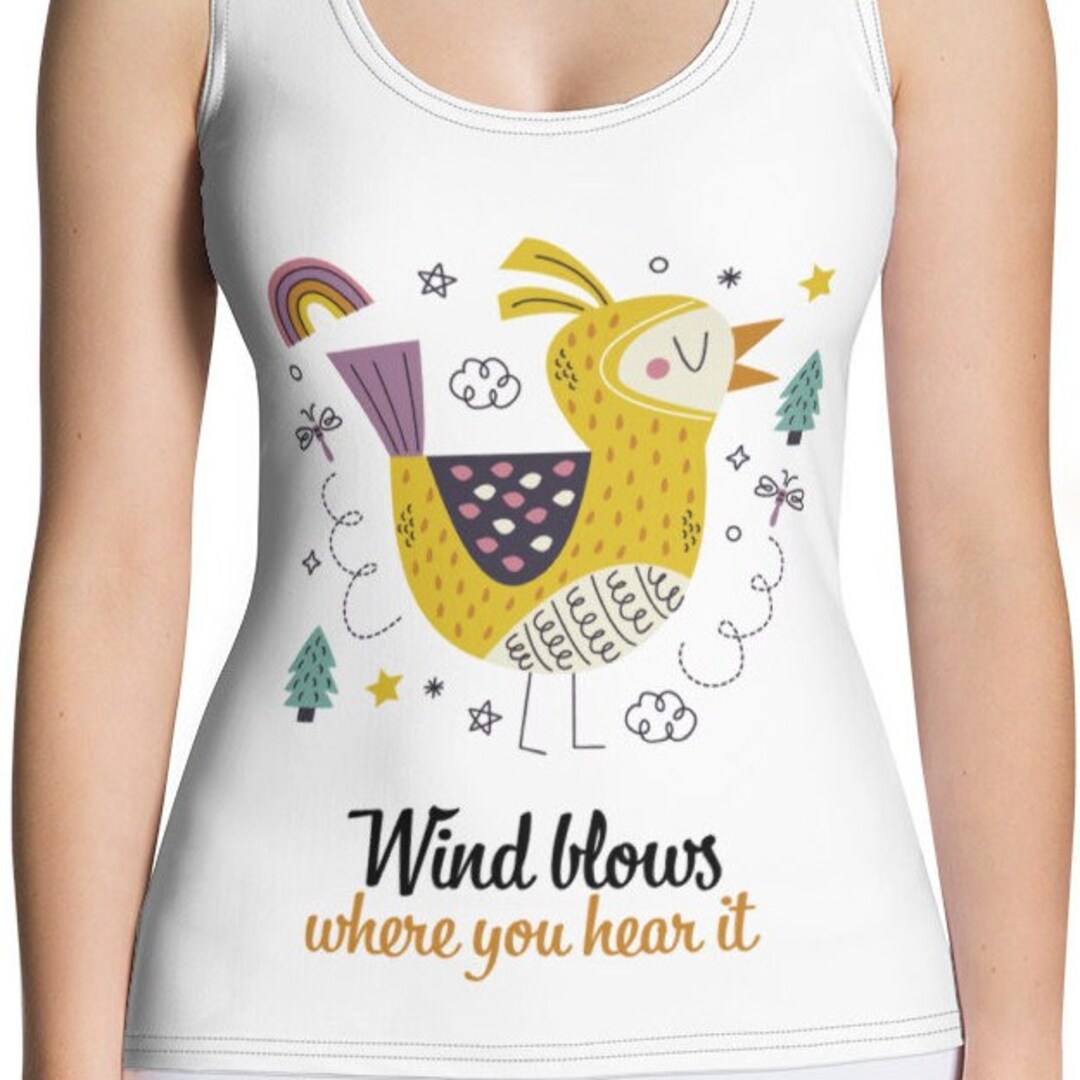 Blue Geometric Tango Sublimation Cut & Sew Tank Top main image 0