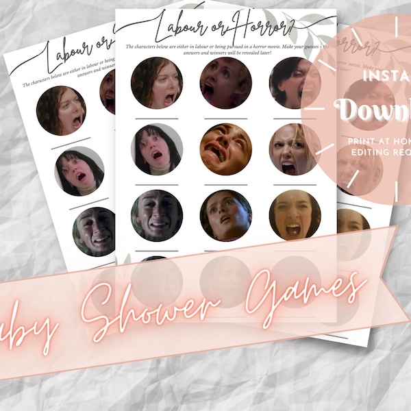 Love or Labor Baby Shower Game Etsy