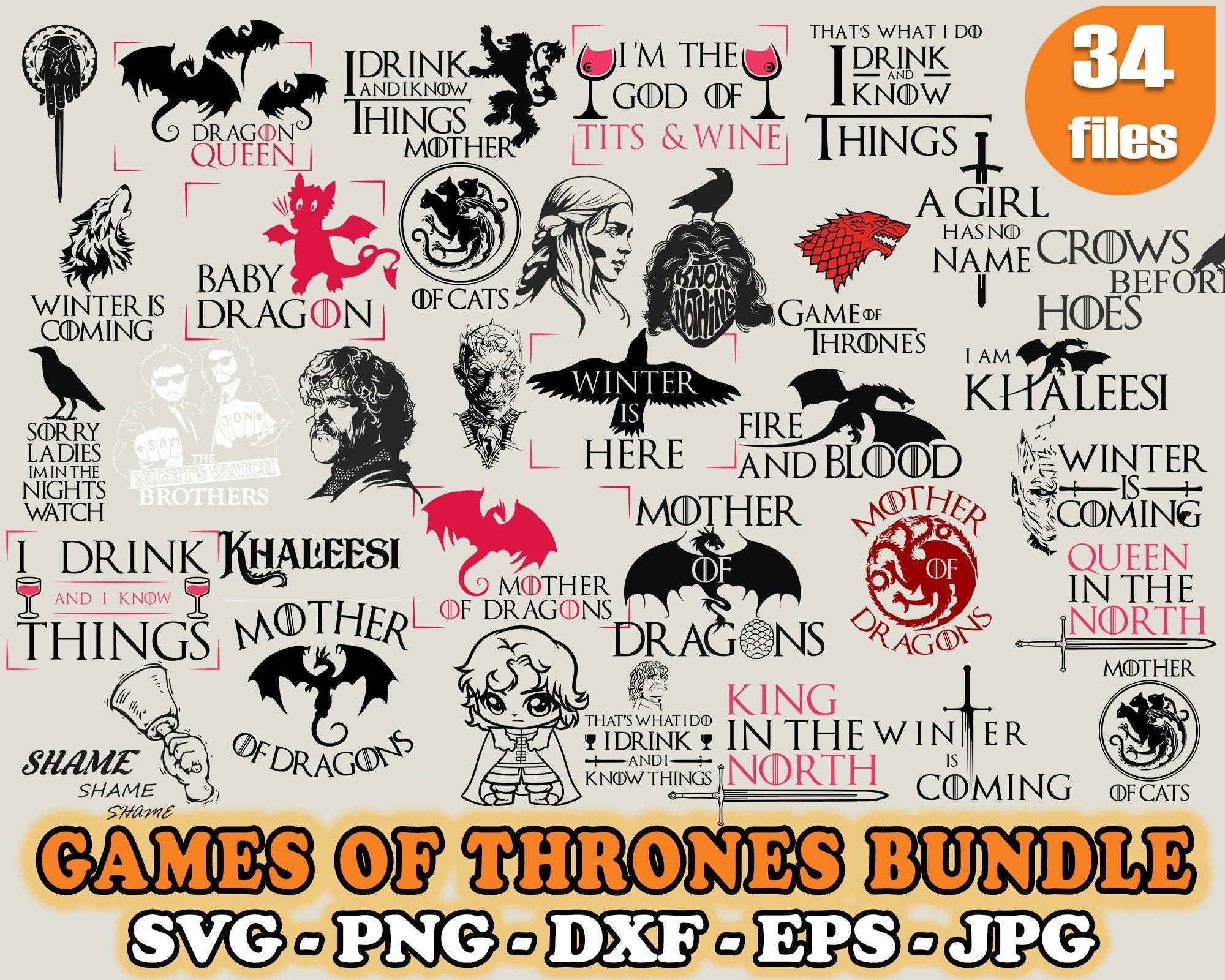 Game Thrones Clipart - Etsy
