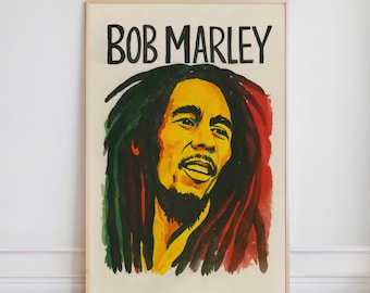ボブ・マーリーのアートプリント｜音楽室の壁飾り - Etsy 日本