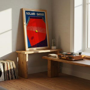 Herbé ™ Roland Garros Tennis 1984 Rmma- Poster/Reproduction 45x60cm d1 Affiche Vintage/RéTRO