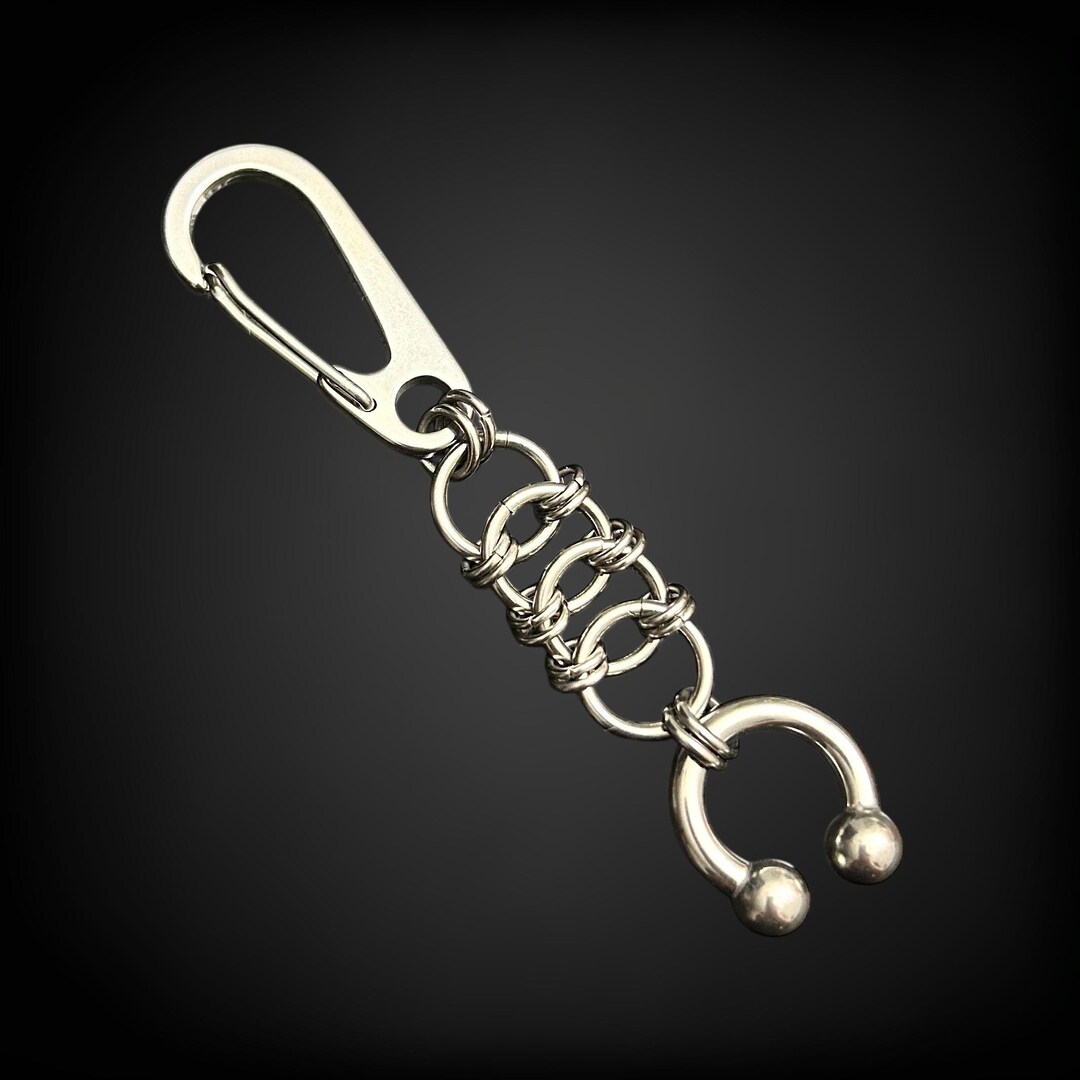 Piercing Keychain Chainmail Piercing Keychain - Stainless Steel - Etsy