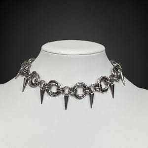 Chainmail Necklace Spiky Chainmail Choker Chain Choker Goth