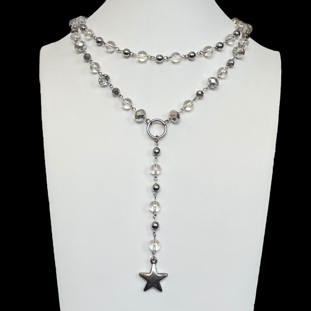 Vintage star beaded necklace