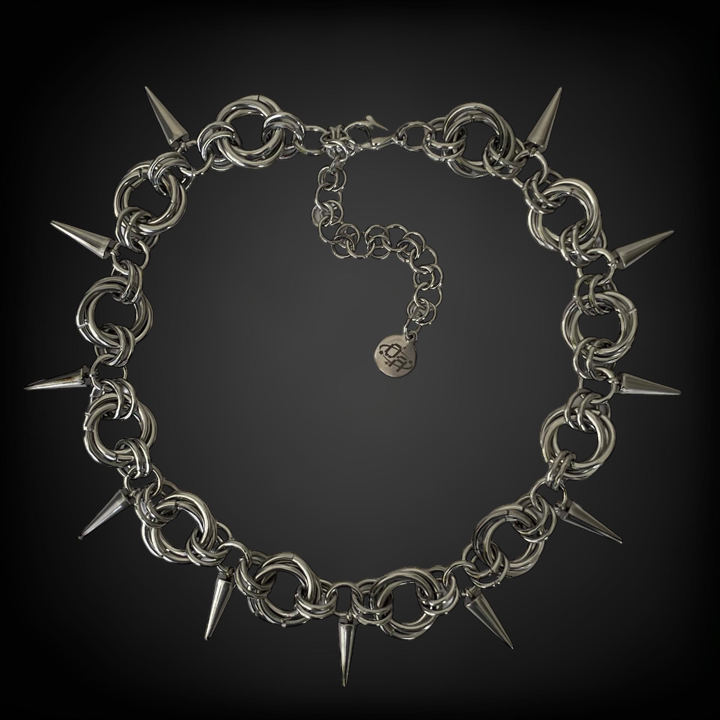chainmail】 punk spike necklace grunge 【公式通販】