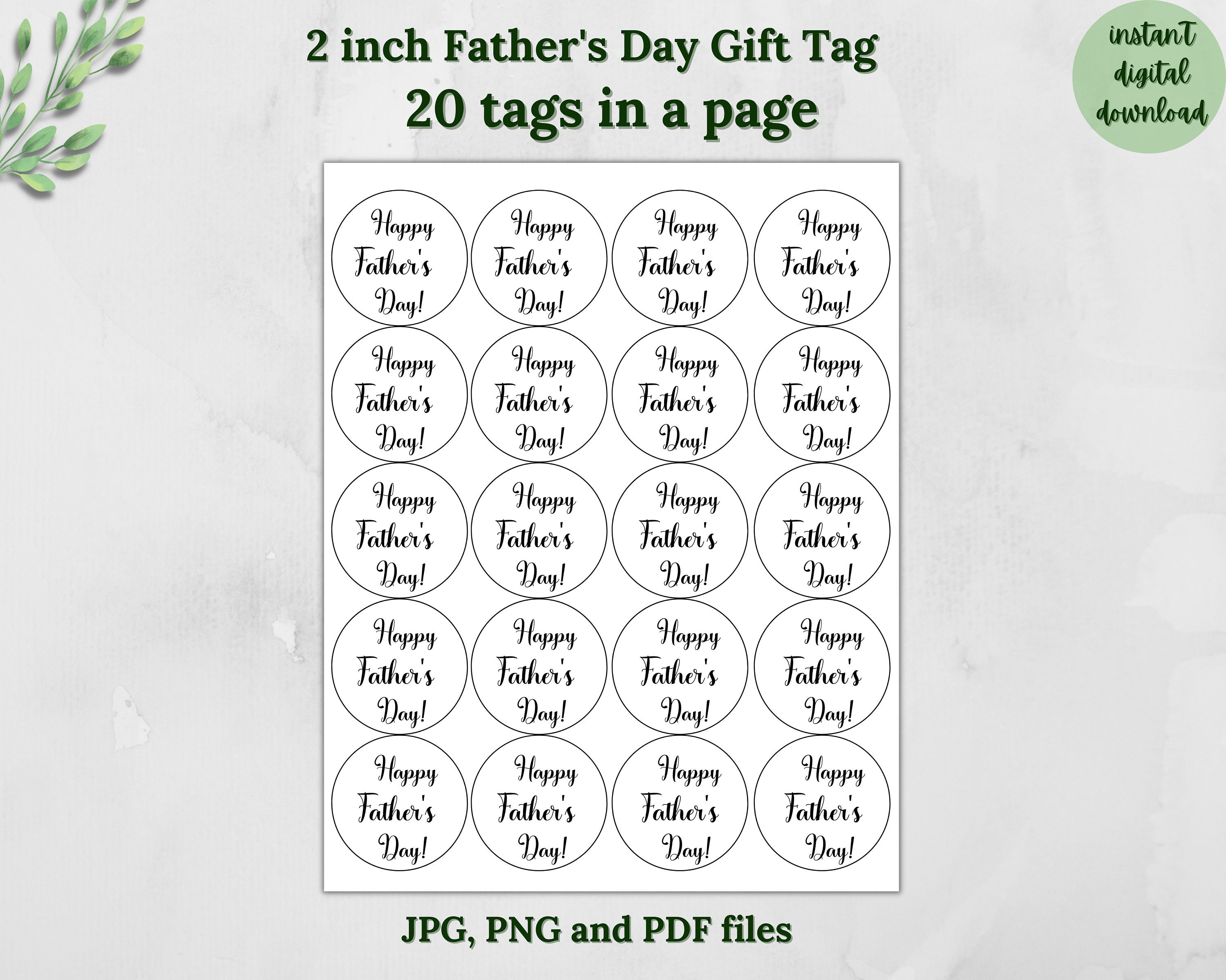 Father's Day Gift Tags Printable Circle Tag|tags for Fathers Day ...