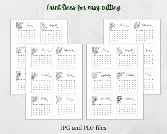 2025 January Calendar Photo Cards Template