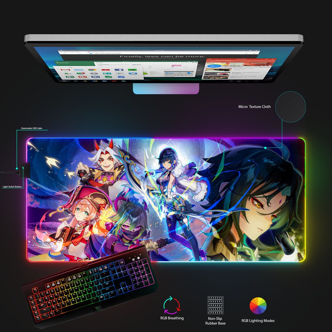 Genshin Impact Xiao Mousepad Yelan Mouse Mat Anime Mousepad Etsy UK