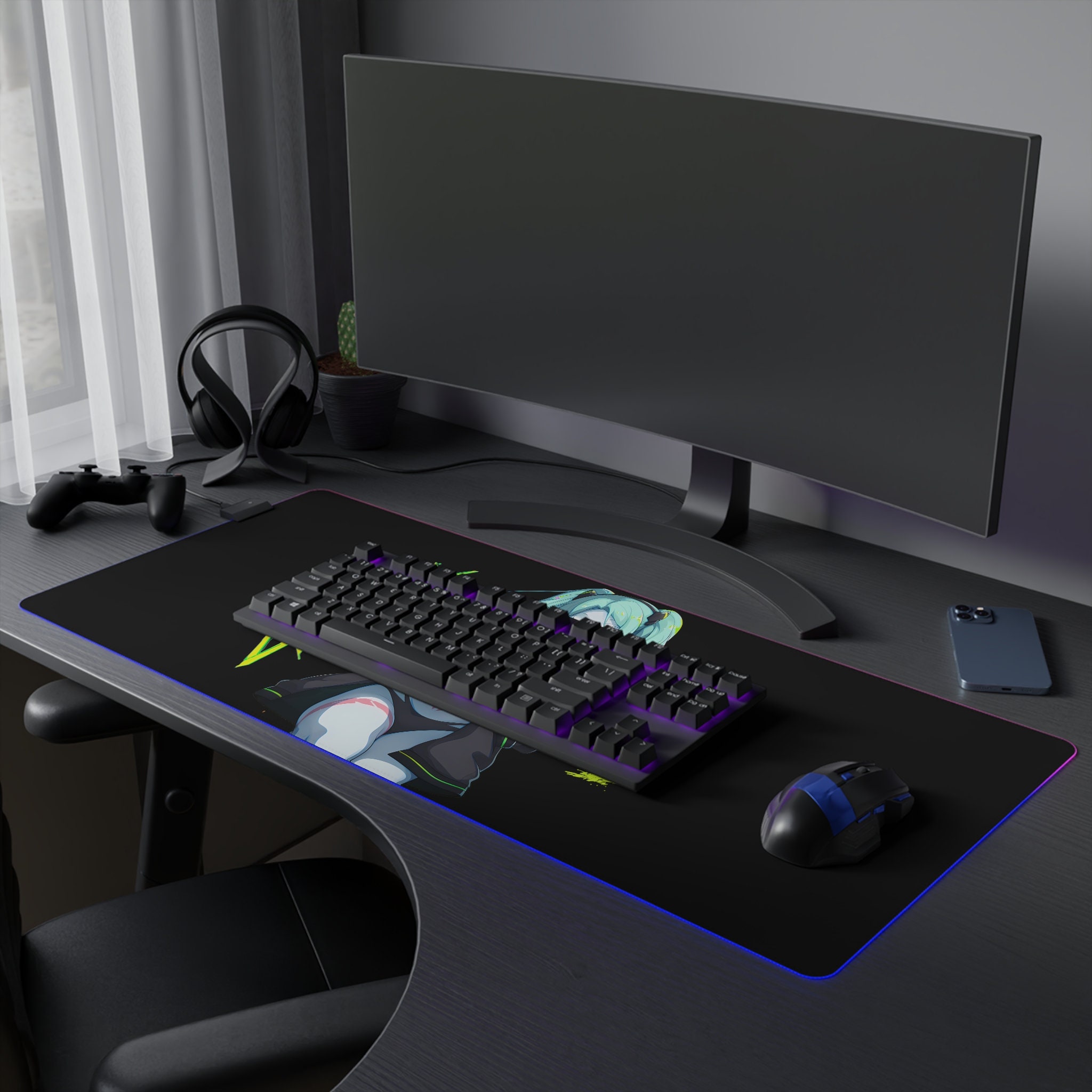 Cyberpunk Edgerunners Rebecca Desk mat, RGB Gaming Accessories, Anime Desk  mat sold by Cleaner Consultation, SKU 40441831