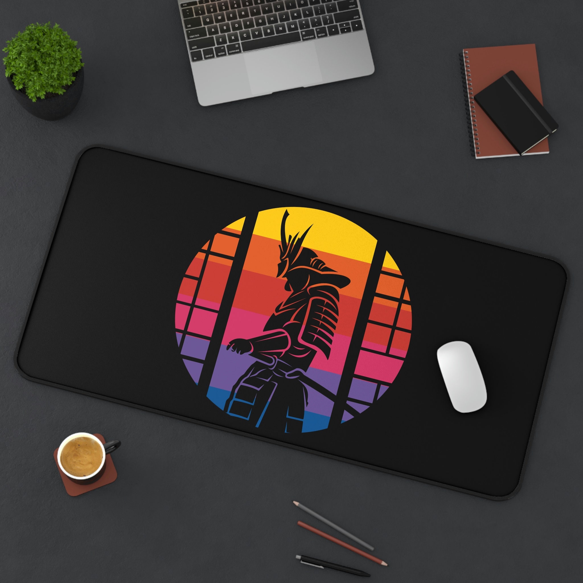 Japanese Gaming Mouse Pad, Yin Yang Fish Mouse Mat, Gaming Desk