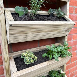 Herb Planters – Outdoor Wooden planters for Garden, Patio, Balcony & Small Spaces - Handmade to Order