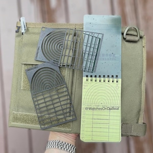 Estêncil de cartão de alcance para caderno de bolso, pacote com 2.