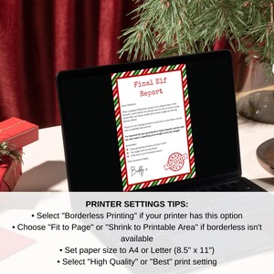 Printable Elf Goodbye Letter | Final Elf Report | Last Day Elf Note ...