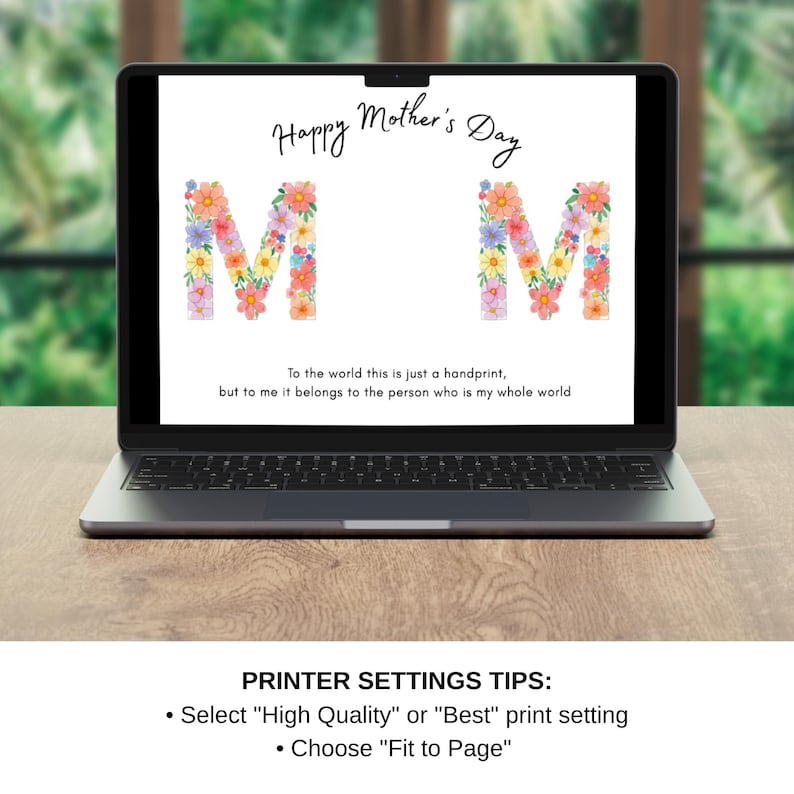 Mothers Day Handprint Art Craft, Floral Mom DIY Printable Gift From ...