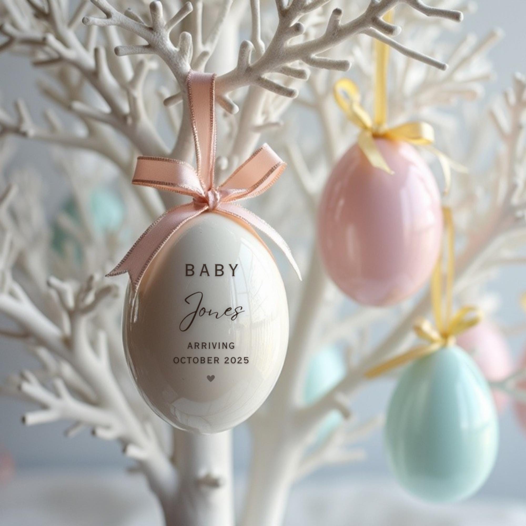 Easter Baby Announcement Digital Template | Spring Pregnancy Reveal | Social Media Announcement | Neutral Baby Announcement