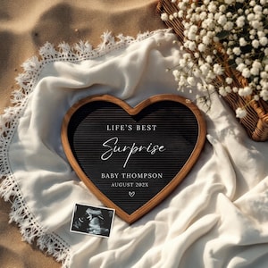 Beach Digital Pregnancy Announcement Template | Neutral Baby Reveal | Modern Pregnancy Reveal | Outdoor Baby Announcement
