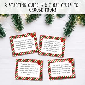 Christmas Scavenger Hunt Printable | Elf Treasure Hunt Clues for Kids ...