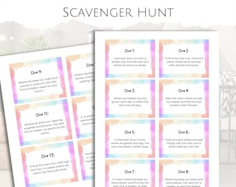 Pregnancy Reveal Scavenger Hunt for Sibling: Printable Announcement (Instant Download)