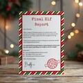 Printable Elf Goodbye Letter | Final Elf Report | Last Day Elf Note | Christmas Eve Note | Personalized Elf Letter Download | Elf Ideas
