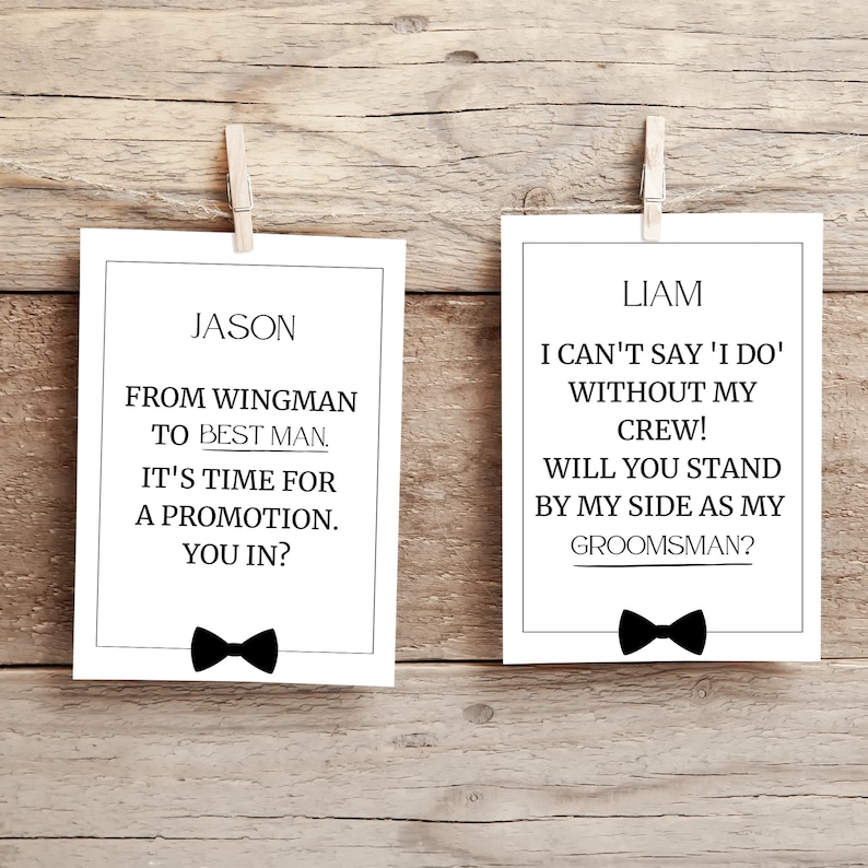 Best Man &amp; Groomsman Proposal Card Printable Groomsmen Ask Ideas Best ...