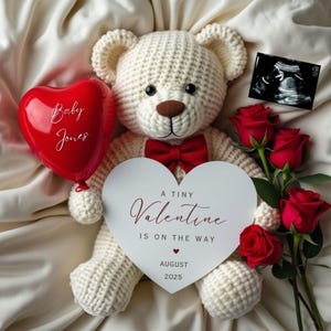 Valentine Pregnancy Announcement Template | Digital Baby Reveal Template | Social Media Pregnancy Reveal | Expecting Parents News