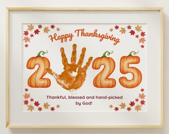 Thanksgiving Handprint Craft 2025 | Religious God Blessing & Poem  | Thanksgiving Classroom Keepsake | Instant Download | Kids Crafts Ideas