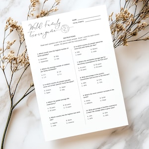 Pregnancy Announcement Printable Game | Baby Reveal Quiz | Family Trivia Game | Surprise Pregnancy Reveal to Family | Instant Download