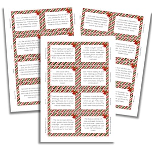Christmas Scavenger Hunt Printable | Elf Treasure Hunt Clues for Kids ...