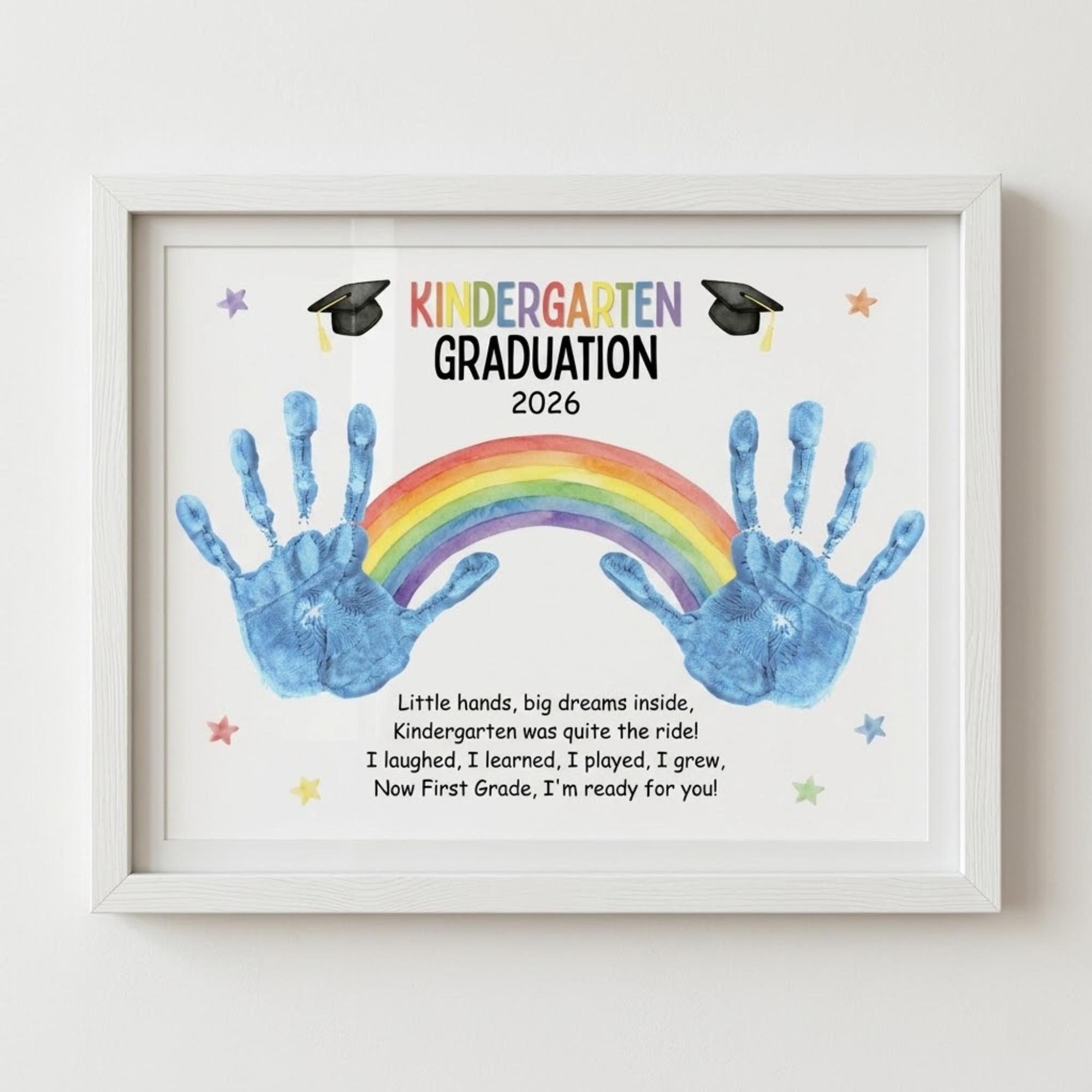 Kindergarten Graduation Handprint Art 2026, Graduation Craft Printable ...