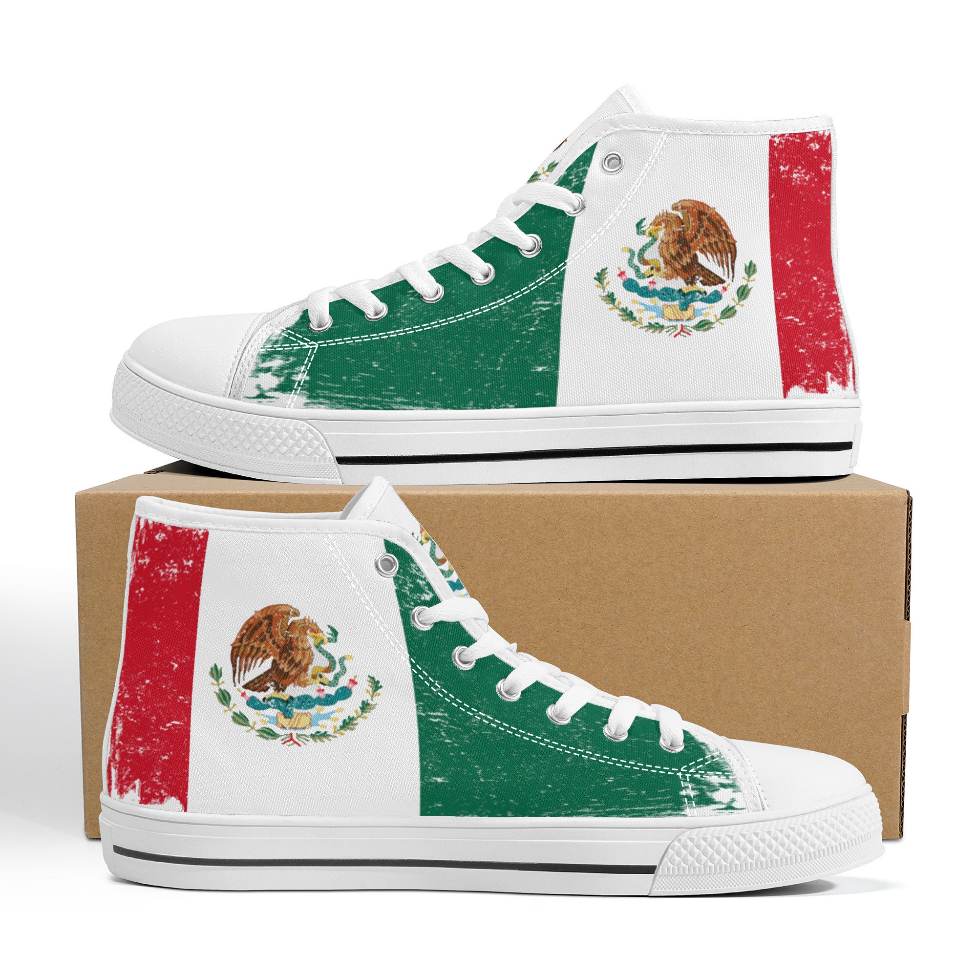 Viva Mexico High-top Canvas Shoe Fiesta Like There's - Etsy