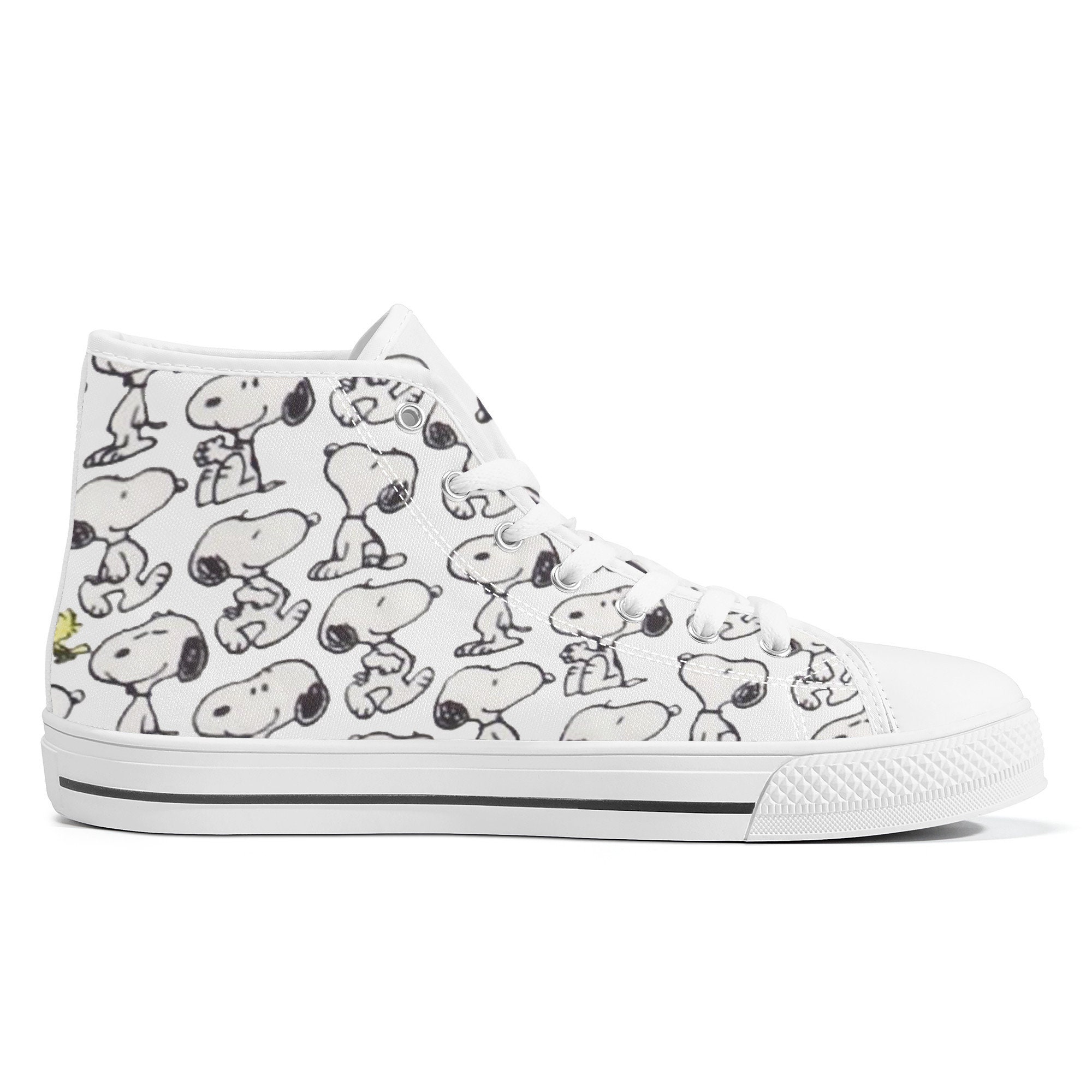 Snoopy Hand drawn | High-Top Canvas Shoes