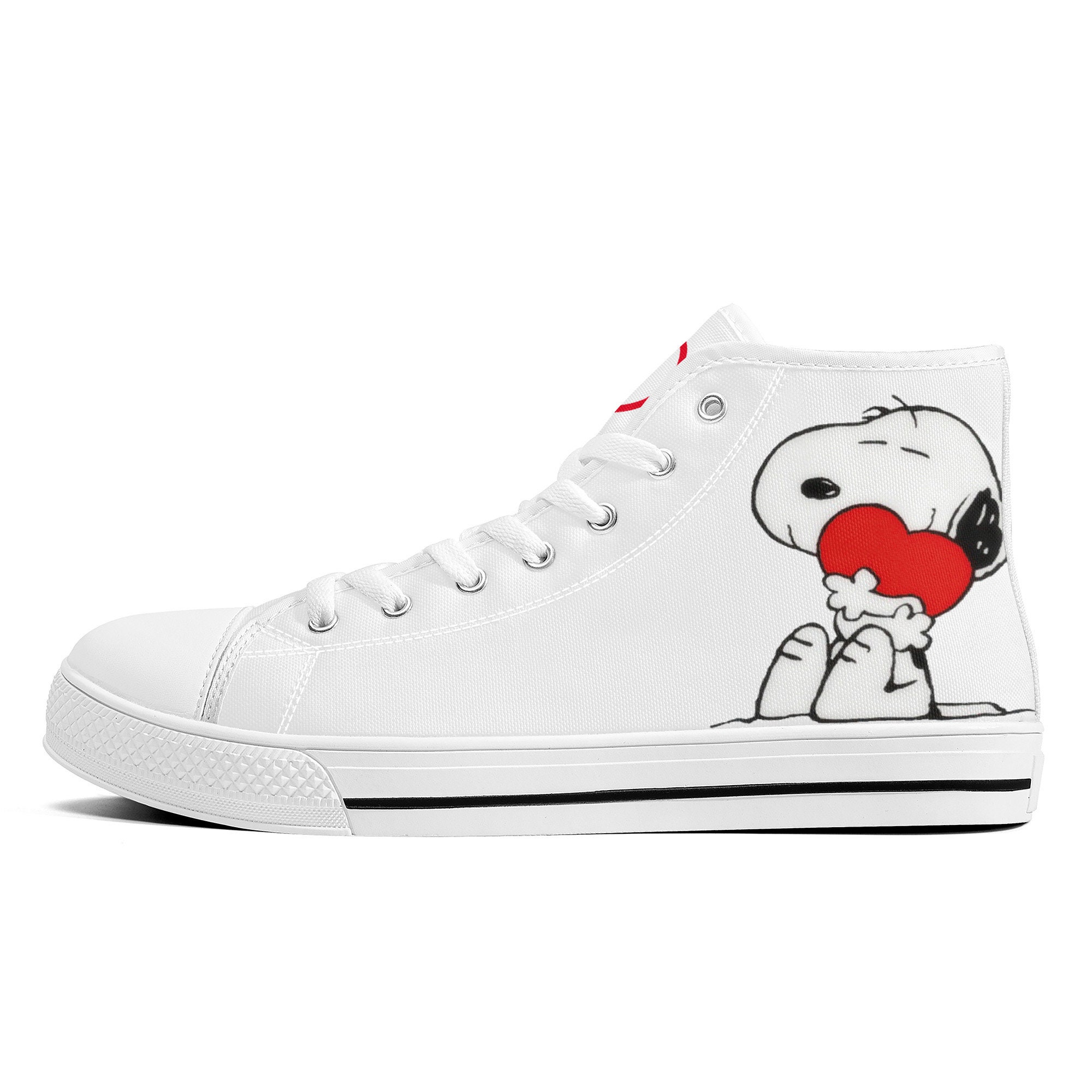 Snoopy Love | High-Top Canvas Shoes | Love is all you need my friends | Gift of Life | Comes optional with Personalized Love letter