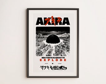Akira Anime Wall Art Printable | Cyberpunk Japanese Poster | Digital Download Room Decor