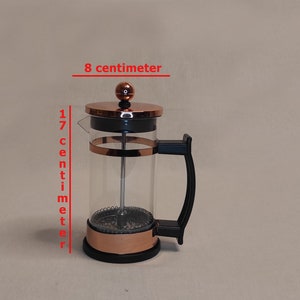 Epoca Melrose Borosilicate French Press Coffee Maker, Glass/Copper
