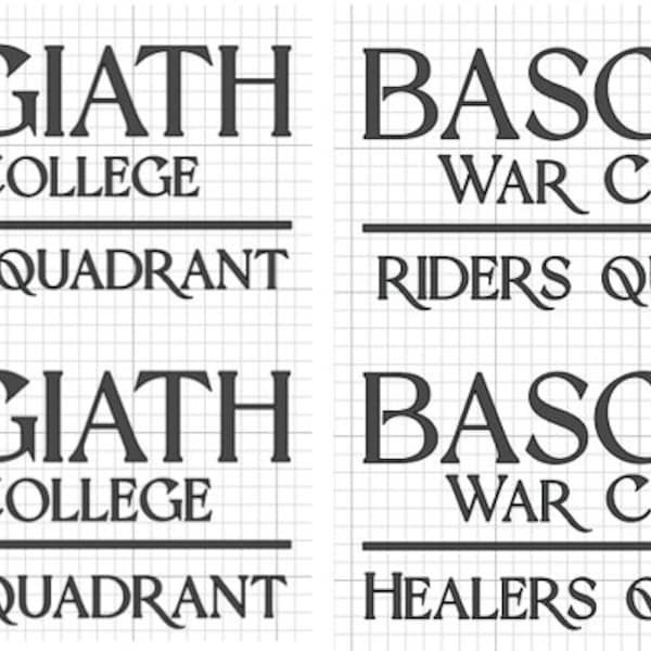 Basgiath War College Decals