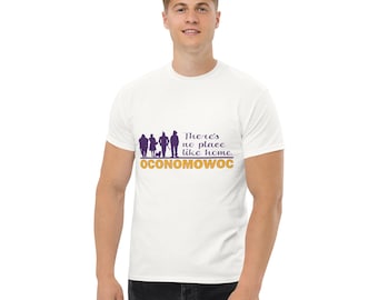Oconomowoc Oz Characters White T-Shirt – “There’s No Place Like Home” – Purple & Gold School Spirit Tee – Wizard of Oz Unisex Shirt