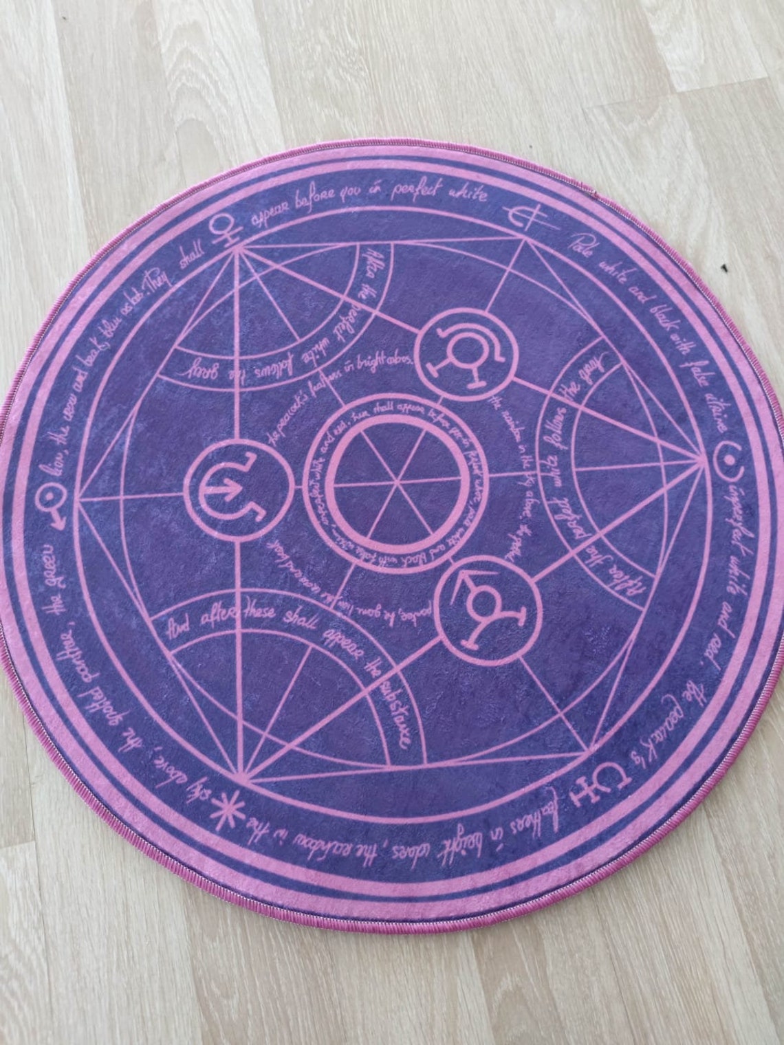 Round Rug Circle Rug Small Rug Astrology Rug Zodiac Rug Etsy