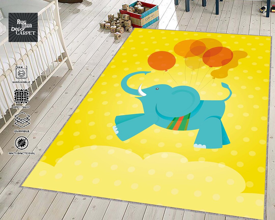 Kids Rug Nursery Rug Baby Room Rug Yellow Rug Boy Room Etsy