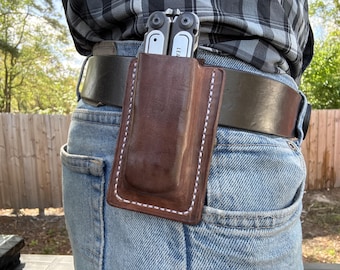 Handmade Cowhide Leather Knife Sheath Belt Sheath for Leatherman Arc Multitool