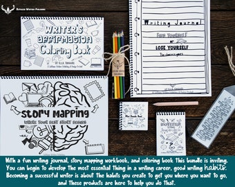 Writer&#39;s Gift Bundle: Story Mapping, Journal, Coloring Book