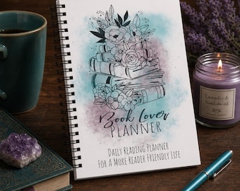 Book Lover Planner: Undated Monthly Reading Tracker (8.5 x 11 inch)