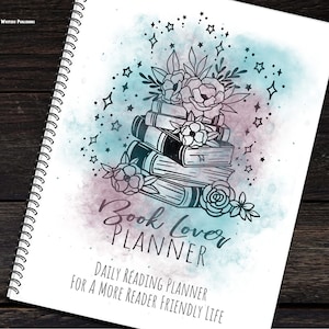 Book Lover Planner - 8.5 × 11 inch Monthly Book Tracking to Increase Reading Productivity and Hit Your Reading Goals –Undated, 1 Year