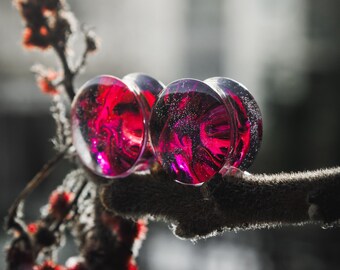 Handmade Epoxy Resin Ear Plugs: Gauges, Stretchers, Tunnels (8-100mm)