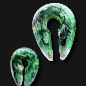 Epoxy Resin Ear Weights: Handmade Plugs, 10mm Gauges
