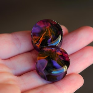 Epoxy Resin Ear Plugs: Handmade Gauges, Stretchers 20mm